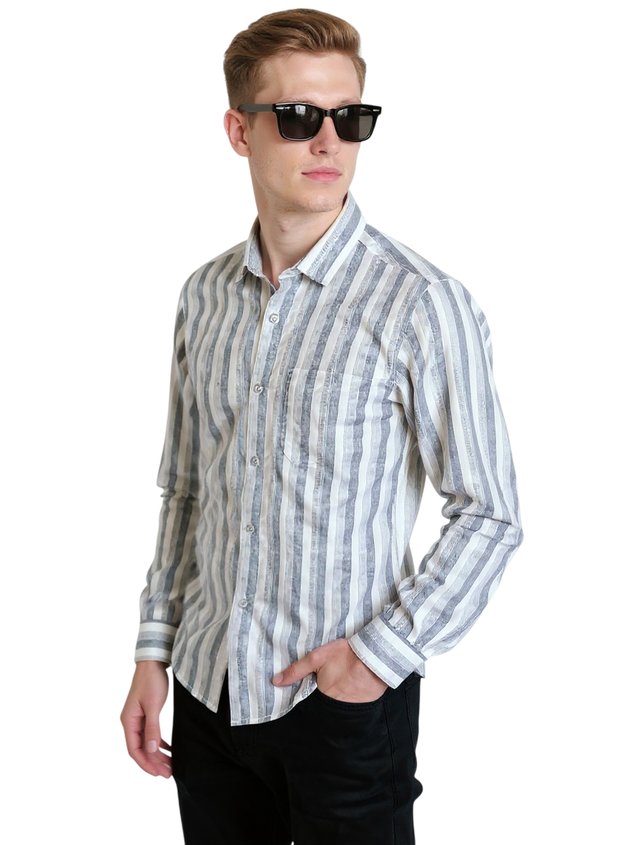 Full Sleeve Stripe Off White