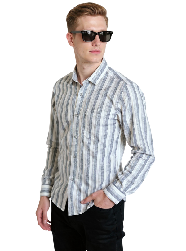 Full Sleeve Stripe Off White