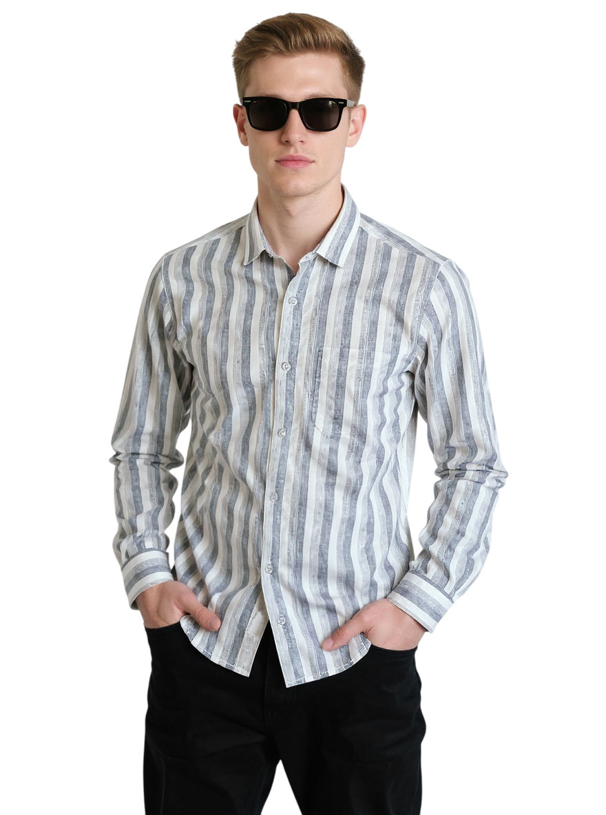 Full Sleeve Stripe Off White