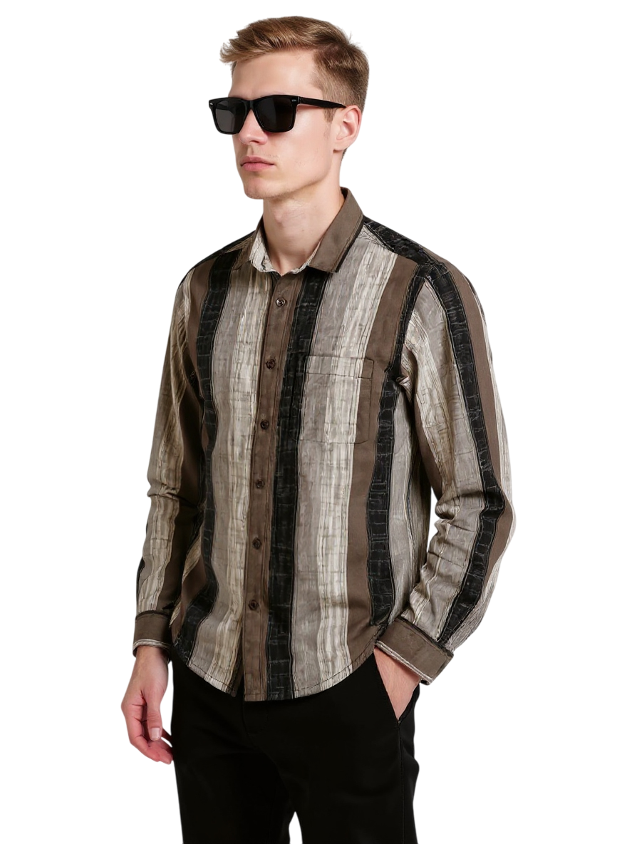 Full Sleeve Stripe Brown