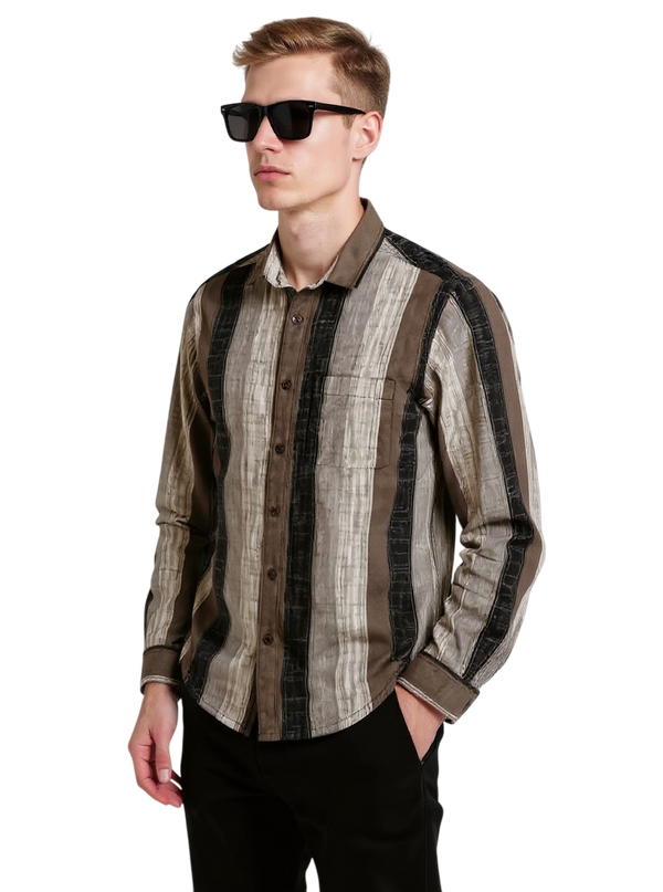 Full Sleeve Stripe Brown