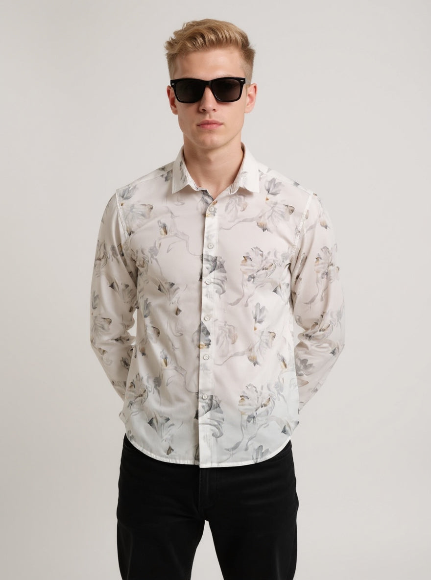 Full Sleeve Print White