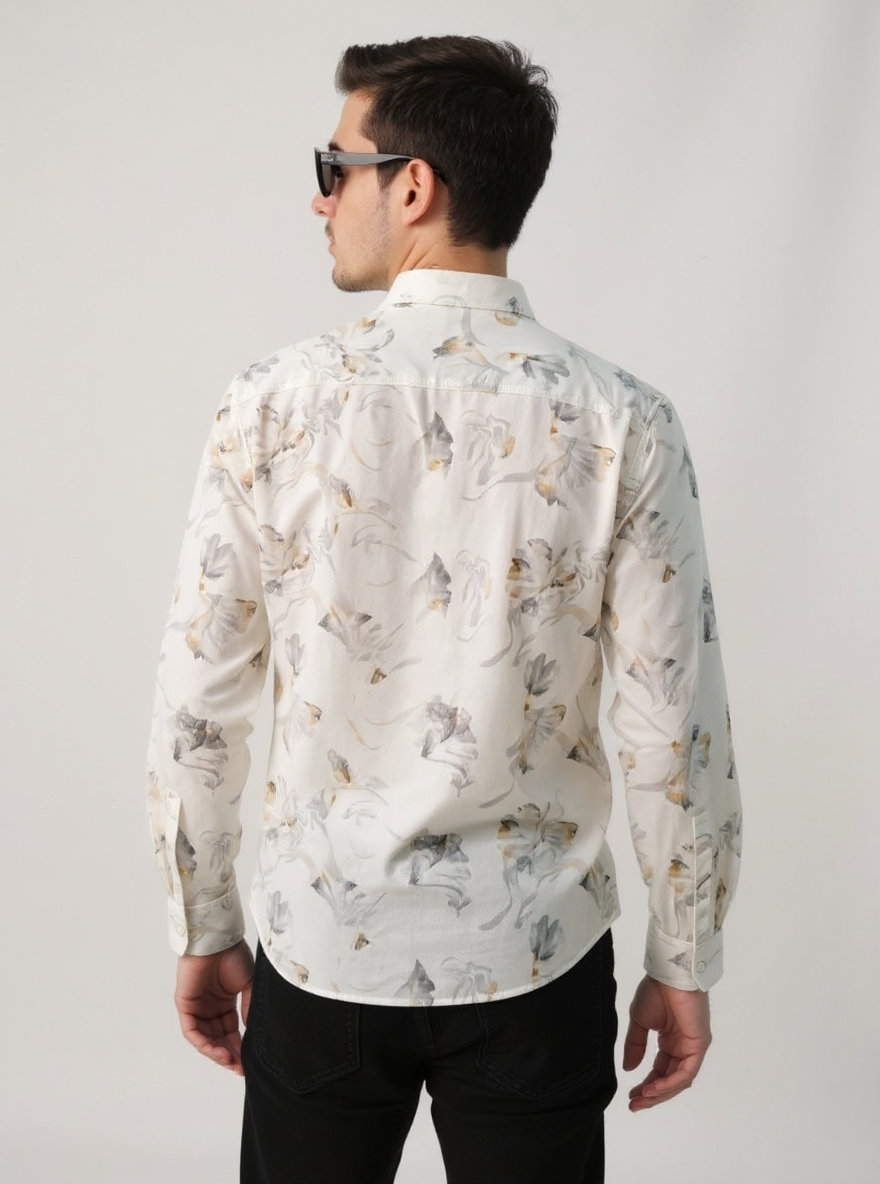 Full Sleeve Print White