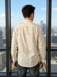 Full Sleeve Print Beige