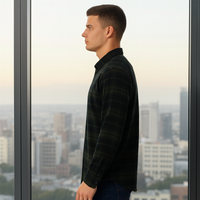 Full Sleeve Check Olive