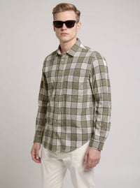 Full Sleeve Check Sage Grey