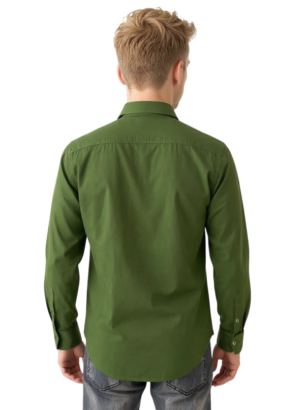 COTTON SOLIDS - DARK GREEN SHIRT