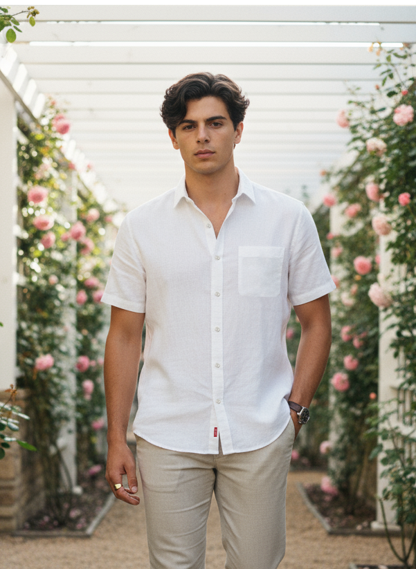 COTTON SLUB - WHITE SHIRT