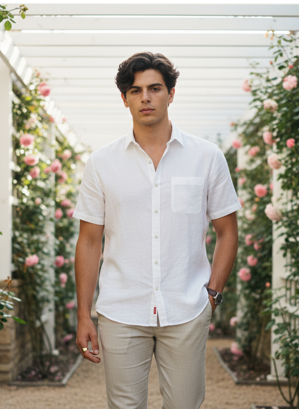 COTTON SLUB - WHITE SHIRT