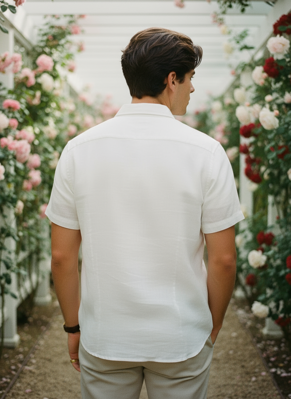COTTON SLUB - WHITE SHIRT