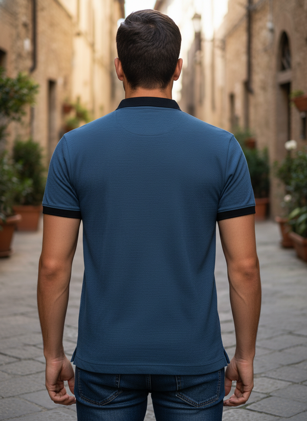 Two Toned 210 Gsm-Blue Polo