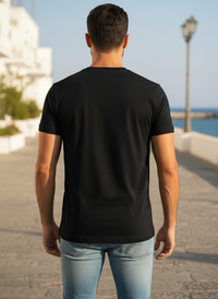 Cotton 200 Gsm-Black Overspeeding T-shirt