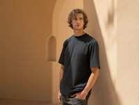 OVERSIZED FIT SOLID T-SHIRT-BLACK
