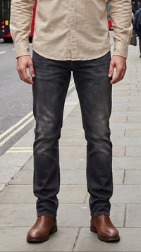 DENIM ANKLE FIT- MID BLACK
