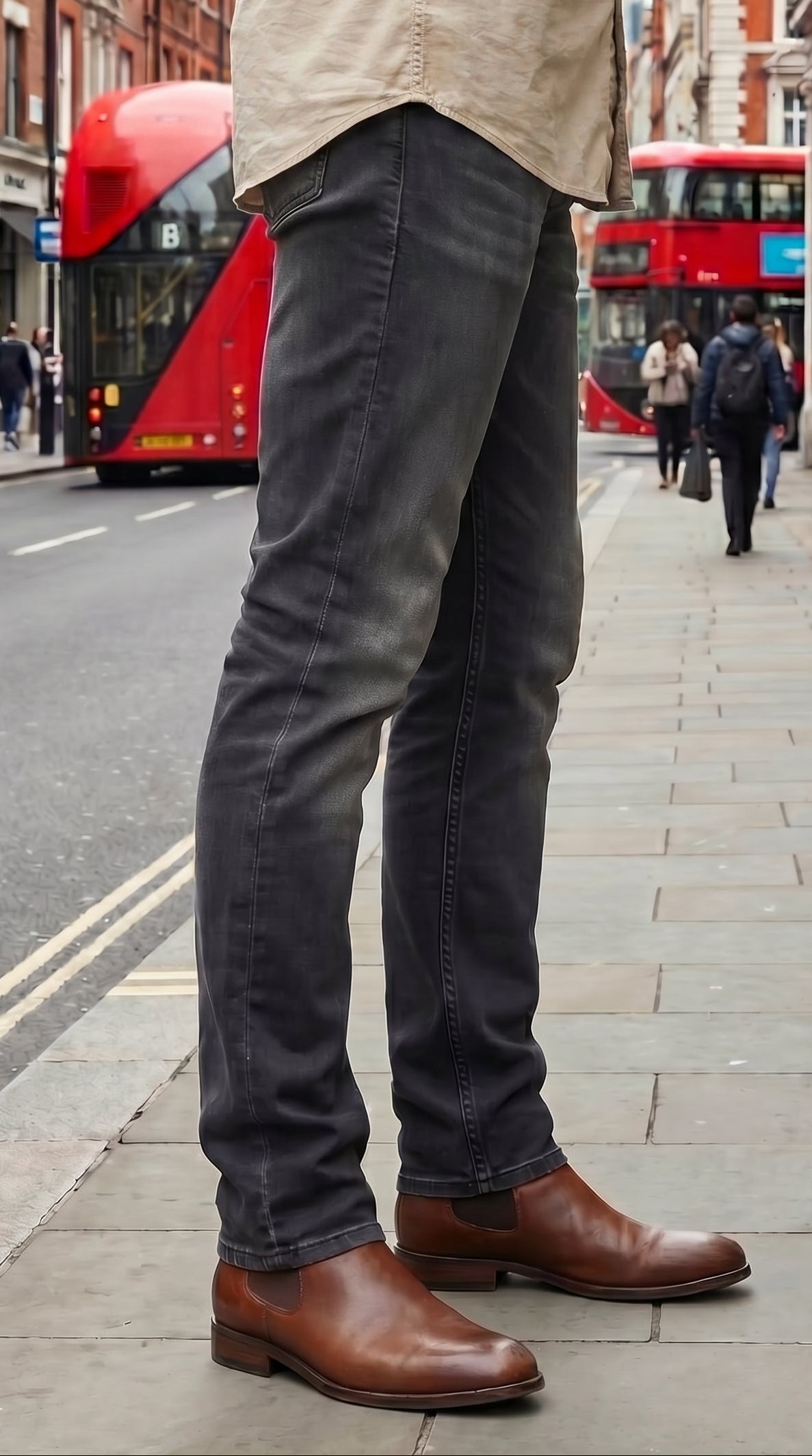 DENIM ANKLE FIT- MID BLACK