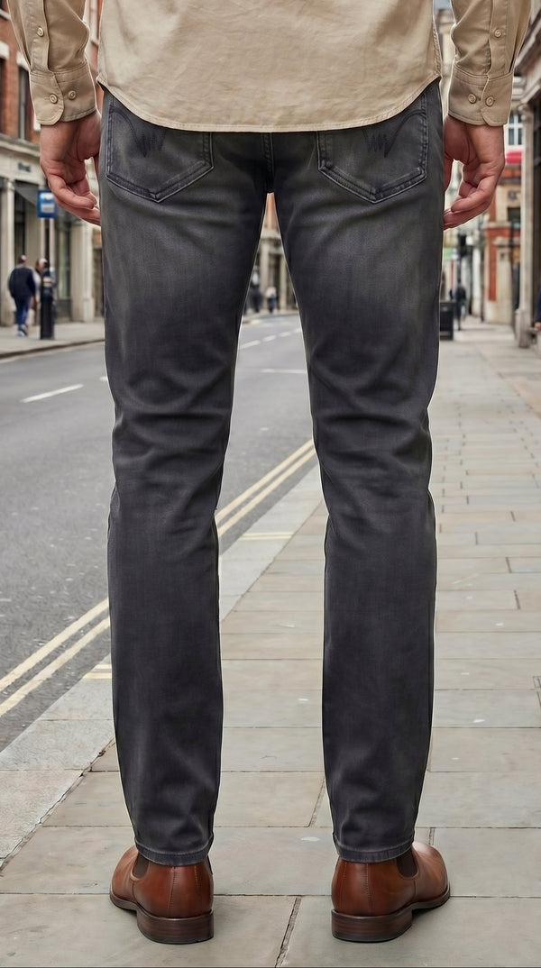 DENIM ANKLE FIT- MID BLACK