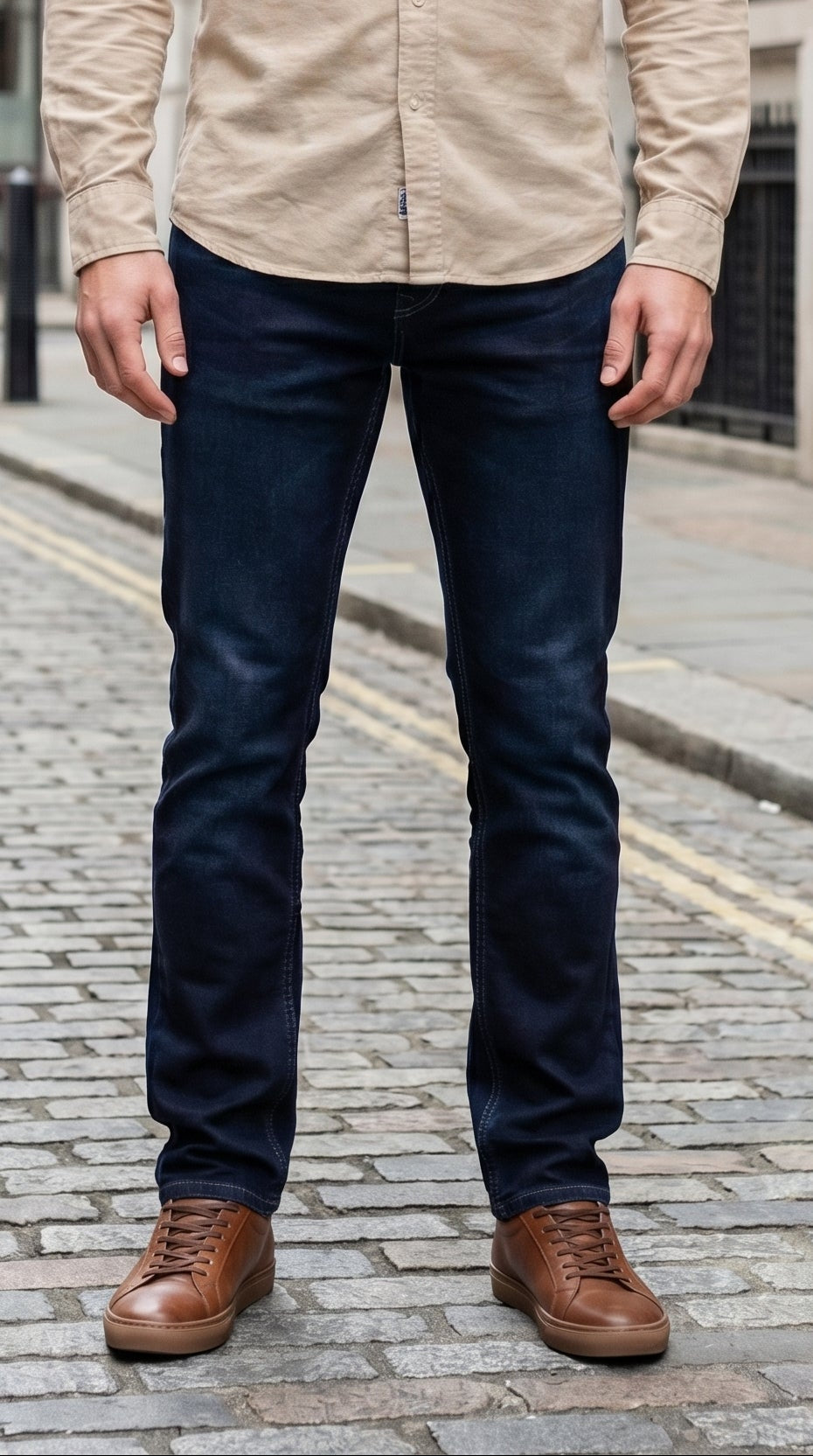 DENIM ANKLE FIT- DARK BLUE