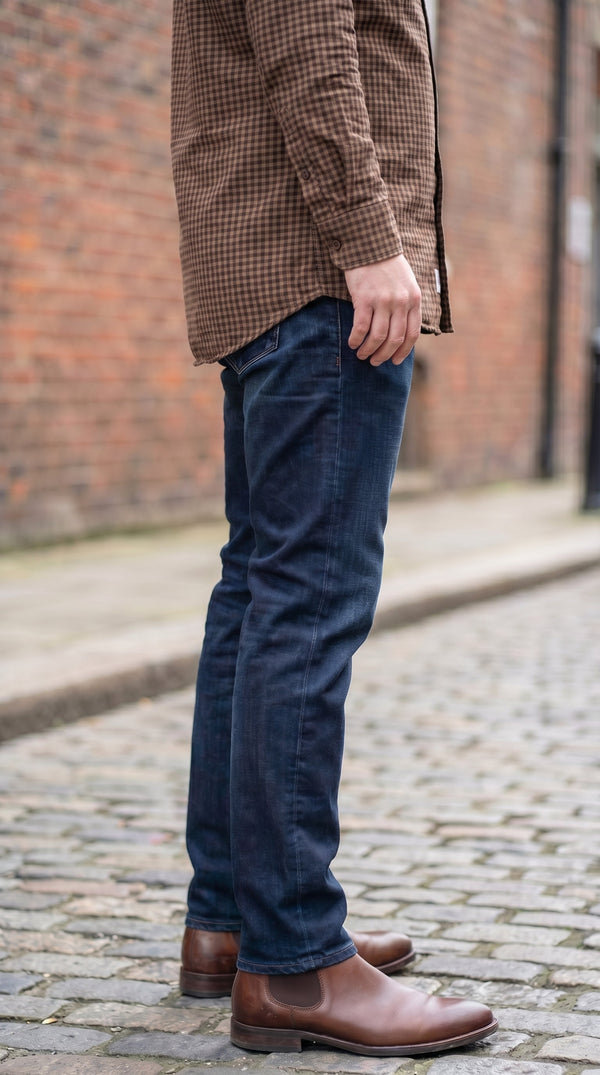 DENIM STRAIGHT FIT- DARK BLUE