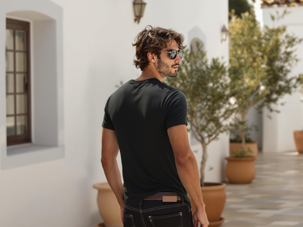 MEN'S GRAPHIC RELAXED FIT T-SHIRT-BLACK