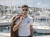 MEN'S  RELAXED FIT POLO T-SHIRT-WHITE