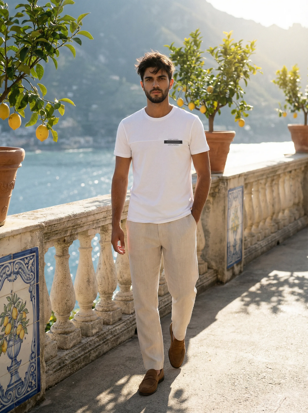 Cotton 220 Gsm-White T-shirt