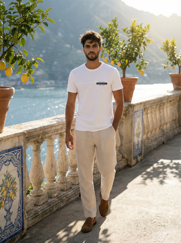 Cotton 220 Gsm-White T-shirt
