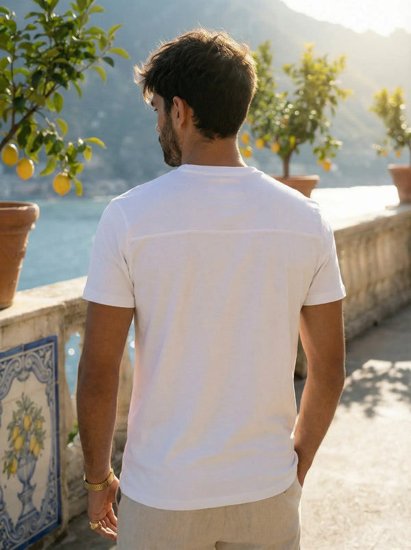 Cotton 220 Gsm-White T-shirt