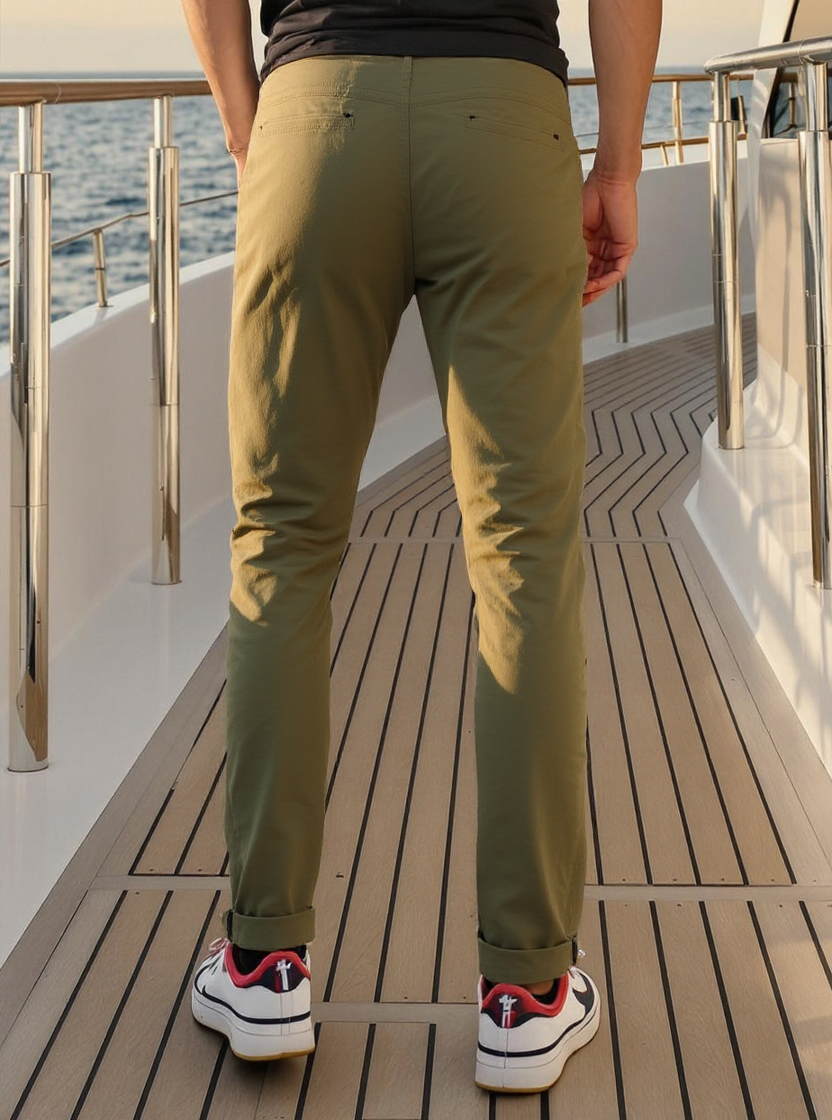MEN'S TROUSERS SLIM FIT- KHAKI