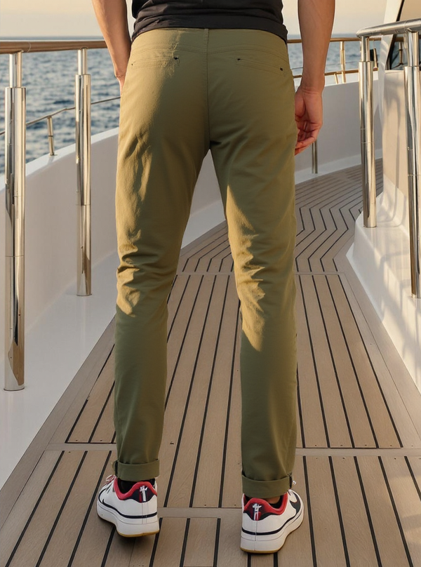 MEN'S TROUSERS SLIM FIT- KHAKI