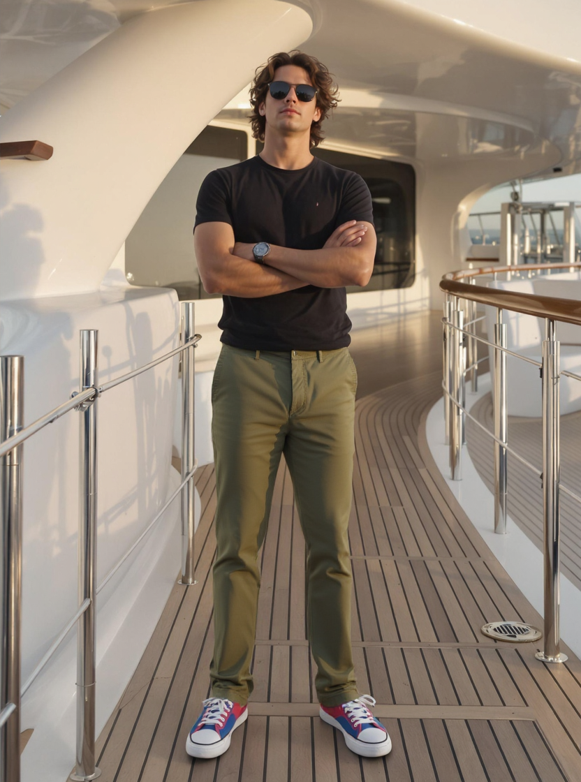 MEN'S TROUSERS SLIM FIT- KHAKI