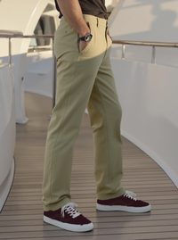 MEN'S TROUSERS SLIM FIT- LT KHAKI