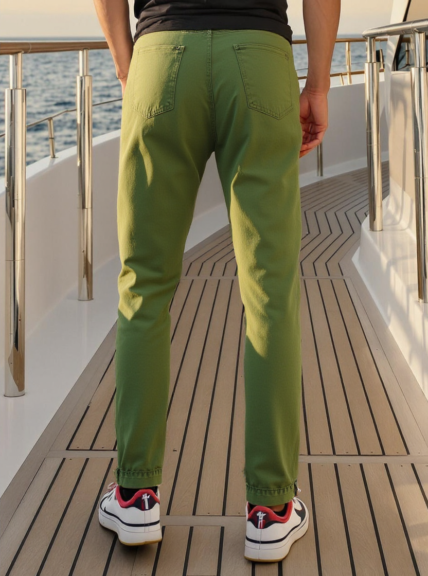 MEN'S TRAVEL PANTS SLIM FIT- LT BLACK