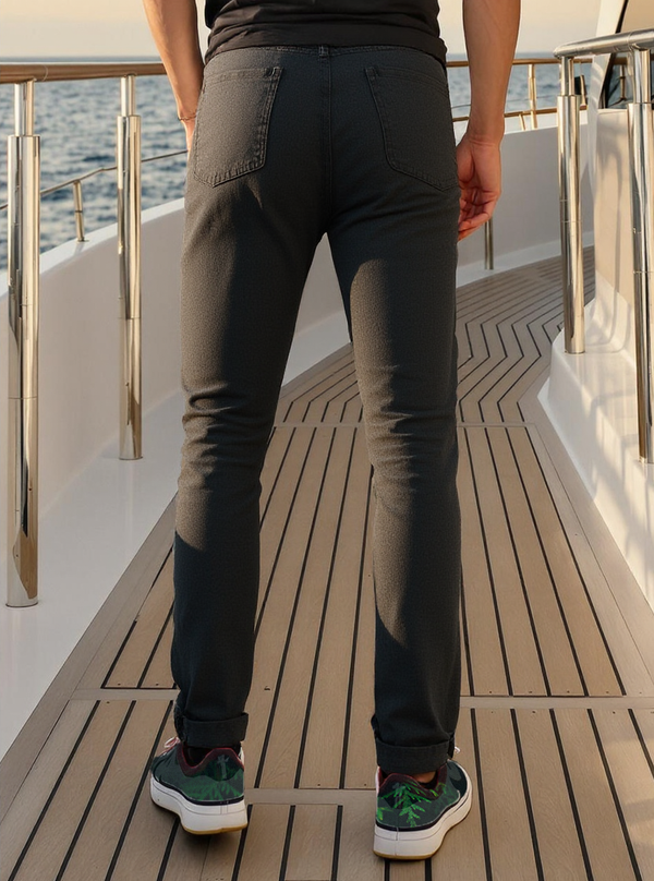 MEN'S TRAVEL PANTS SLIM FIT- BLACK