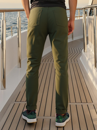 MEN'S TRAVEL PANTS SLIM FIT- OLIVE