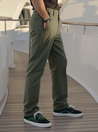 MEN'S TRAVEL PANTS SLIM FIT- OLIVE