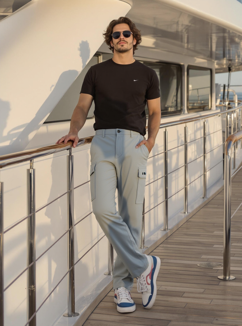 MEN'S TRAVEL PANTS SLIM FIT- GREY