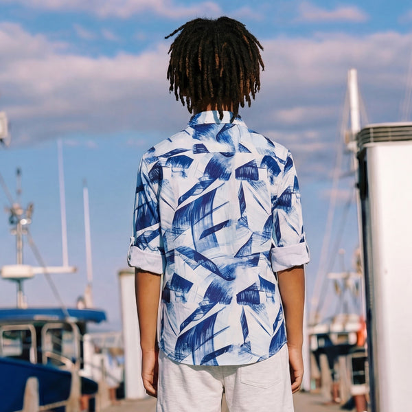 Kid's Blue Regular Fit Shirts