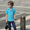 Kid's Aqua Regular Fit Shirts