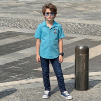 Kid's Aqua Regular Fit Shirts