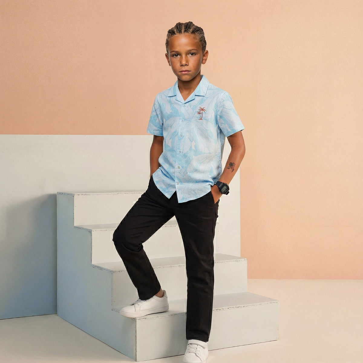 Kid's Mint Regular Fit Shirts