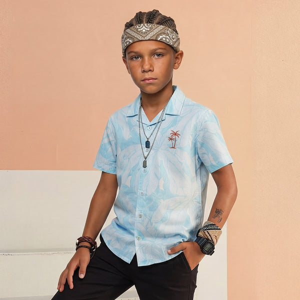 Kid's Mint Regular Fit Shirts