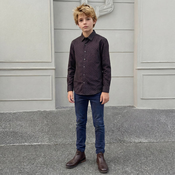 Kid's Black Regular Fit Shirts