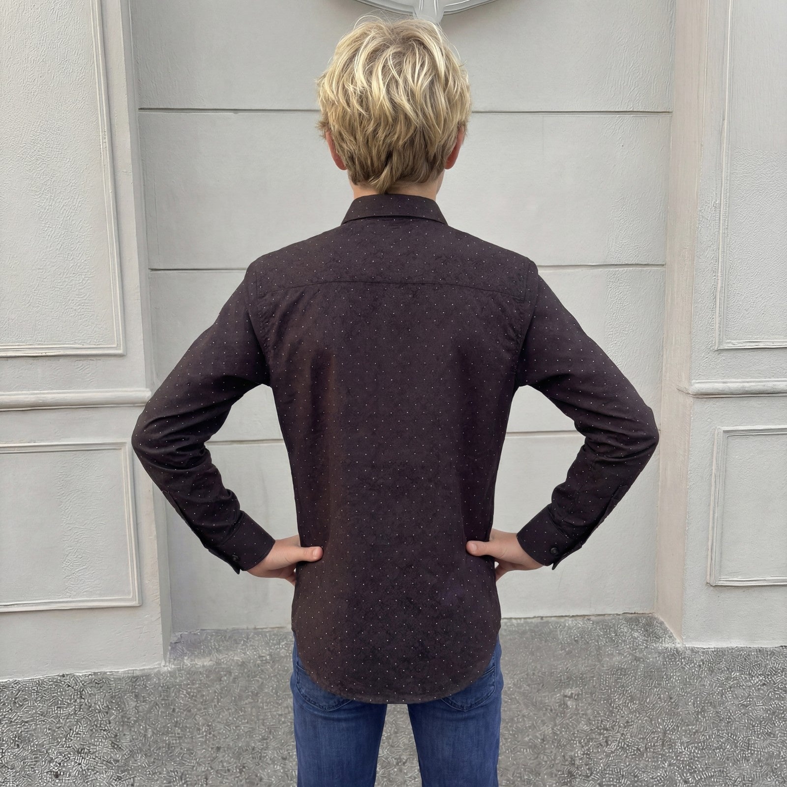 Kid's Black Regular Fit Shirts