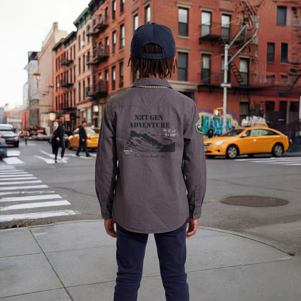 Kid's Dark Grey Regular Fit Shirts