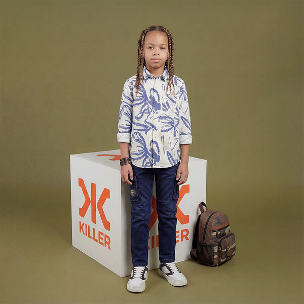 Kid's White Regular Fit Shirts