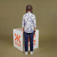 Kid's White Regular Fit Shirts