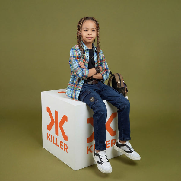 Kid's Blue Regular Fit Shirts