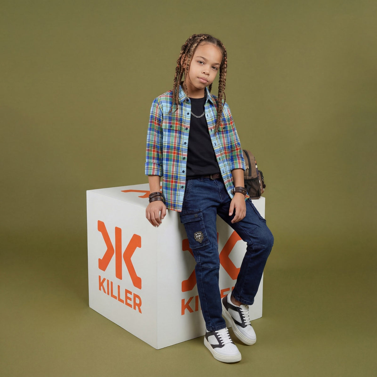 Kid's Blue Regular Fit Shirts