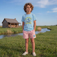Kid's Pink Striped Shorts