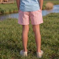 Kid's Pink Striped Shorts